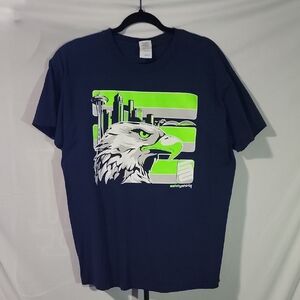 Navy Blue Seattle - Safety Graphic T-Shirt